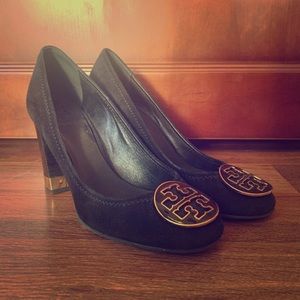 Tory Burch Black Suede Pumps